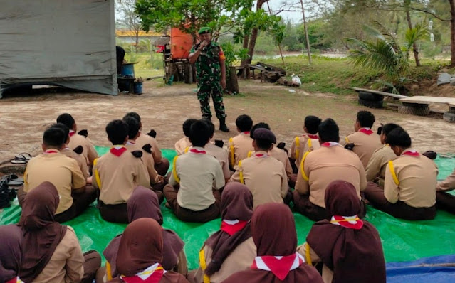 Babinsa Yudi Teguh Paparkan tentang Kepemimpinan kepada Pelajar MAN 1 Natuna