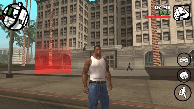 Fight Mod GTA SA Android red  checkpoint screen shot