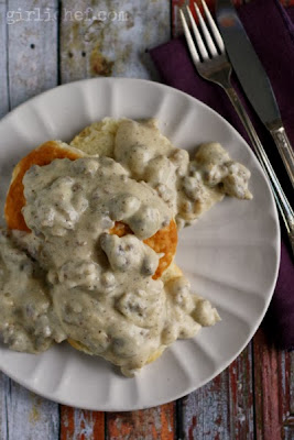 Biscuits 'n Gravy (w/ All Natural Honey Hype Spice) from www.girlichef.com