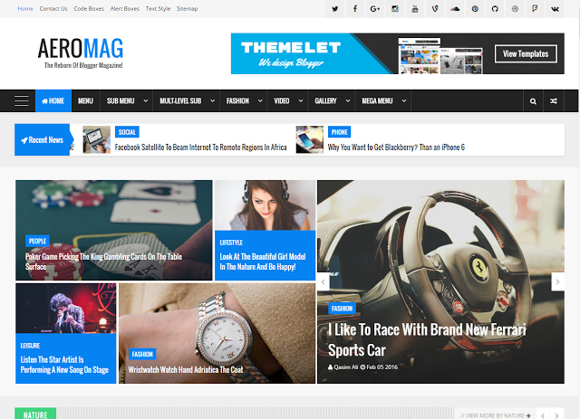 AeroMag Blogger Template