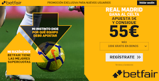 betfair supercuota Real Madrid gana Celta 17 agosto 2019