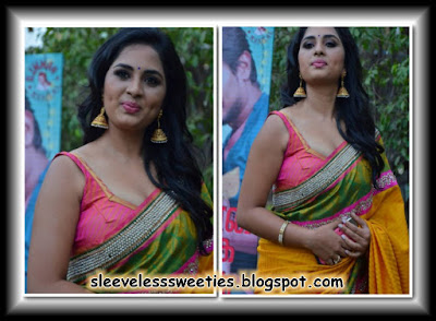 Srushti-Dange-Hot-Sleeveless-Saree-Blouse