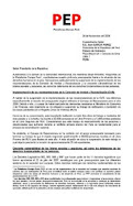 Carta al presidente Alan García de la Plataforma Europa Perú (PEP)