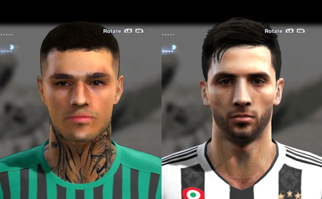 Gianluca Scamacca & Rodrigo Bentancur Face For PES 2013