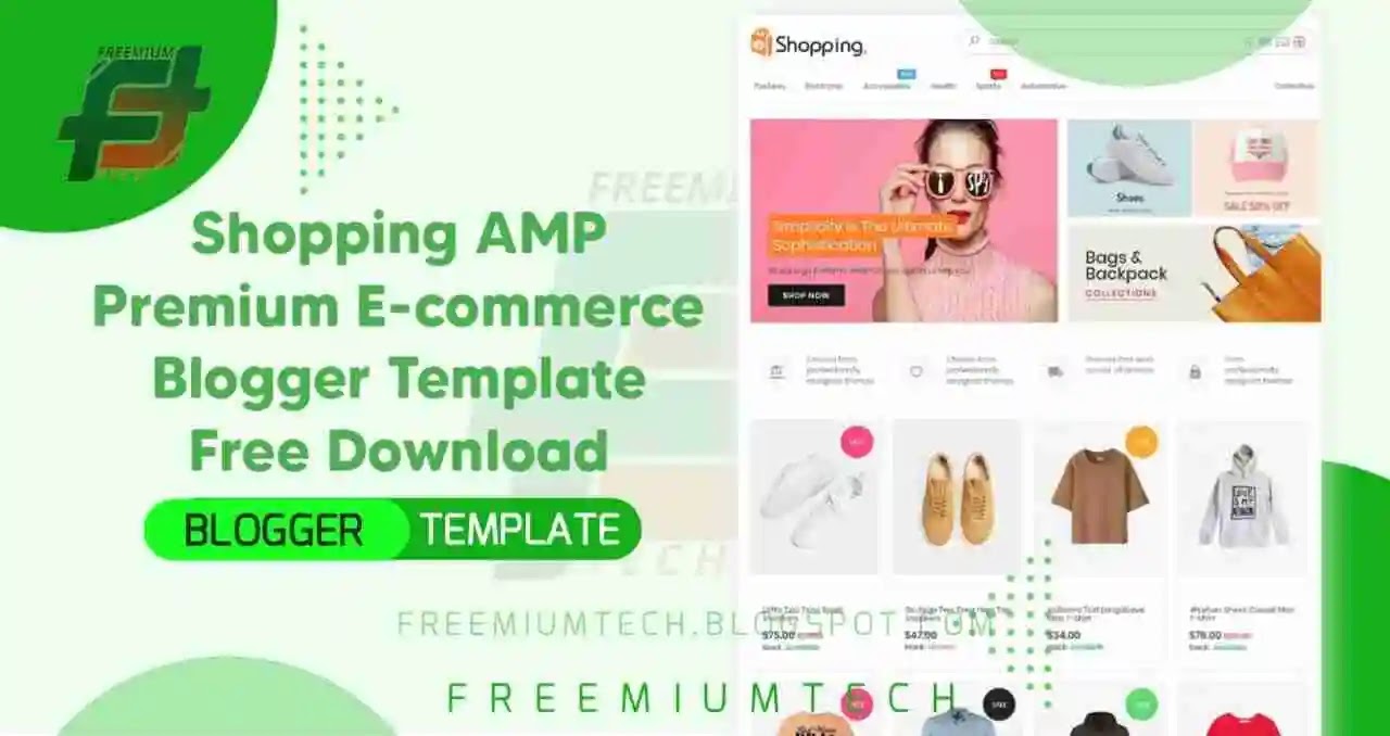 Shopping AMP Response Blogger Template Free Download