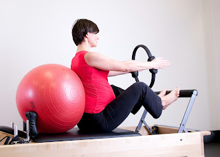 pilates with soft ball