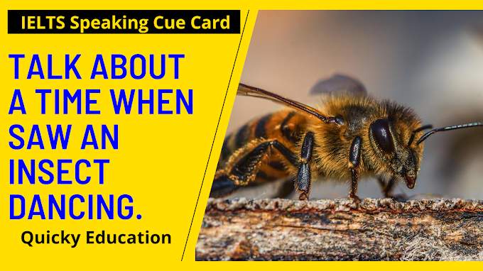  Talk about a time when saw an insect dancing. IELTS Cue Card Latest