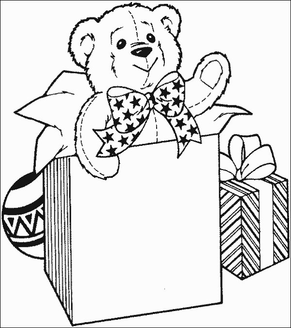 Christmas gifts coloring page, best free coloring for Christmas. title=