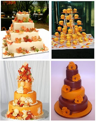 Fall Cupcake Wedding Cakes