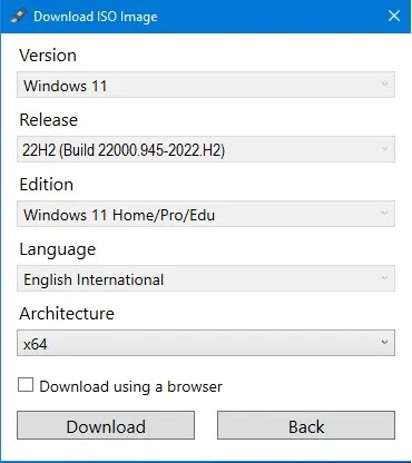 Download Windows 11 from Rufus