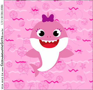 Baby Shark: Free Printable Candy Buffet Labels. 