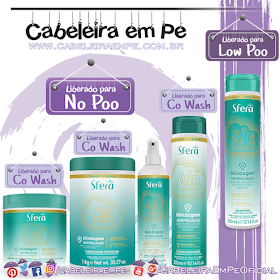 Shampoo (Low Poo), Condicionador, Spray Condicionante, Máscara e Hidratação Intensiva  Sfera Air Pocalipse - Nazca (Liberados para No Poo)