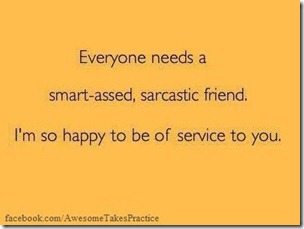 smart-assed sarcastic friend