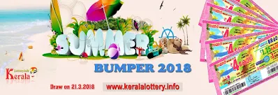 Kerala Lottery Results Today 21.03.2018 Summer Bumper BR-60 Result