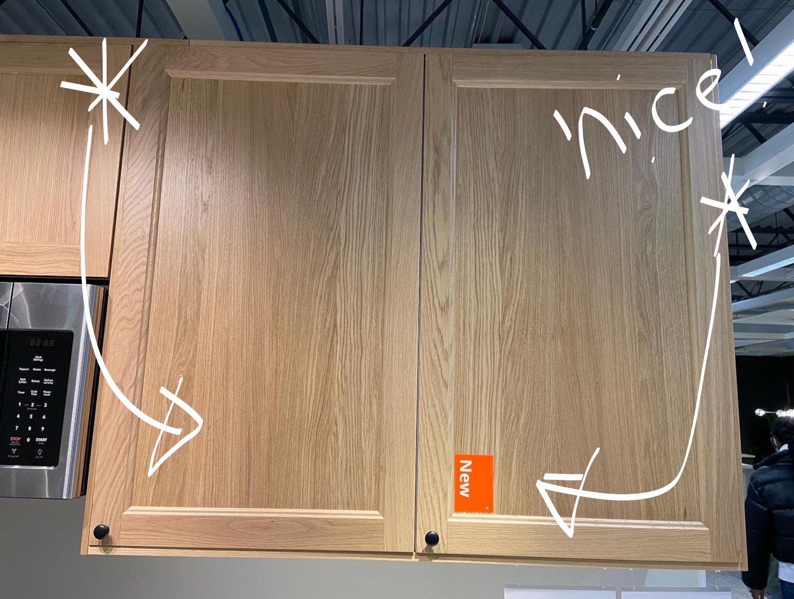 VEDHAMN Door, oak, 15x30 - IKEA