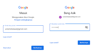 masukkan email dan password