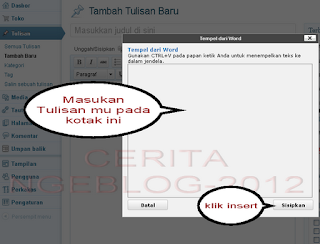 Cara Menyalin Tulisan Dari Microsoft Word Kedalam Postingan 