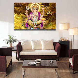 Abstract Ganesha Paintings on Canvas