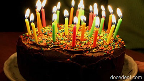 bolo e velas