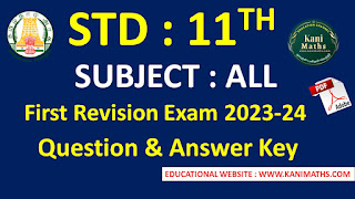 11th First Revision Question 2023 - 2024