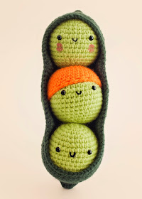 Amigurumi guisantes patron peas