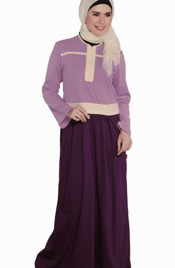 Model 6 baju dress muslim modern untuk remaja terbaru model