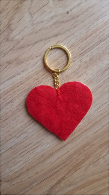 DIY cross stitched heart keychain - with free pattern