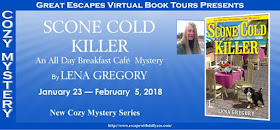 Great Escapes Virtual Book Tours, Lena Gregory, Scone Cold Killer, Bea's Book Nook