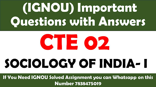 CTE 02 Important Questions with Answers