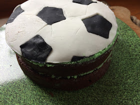 DIY Fondant Soccer Ball Cake Topper - a bit wobblybut made with love and received with joy