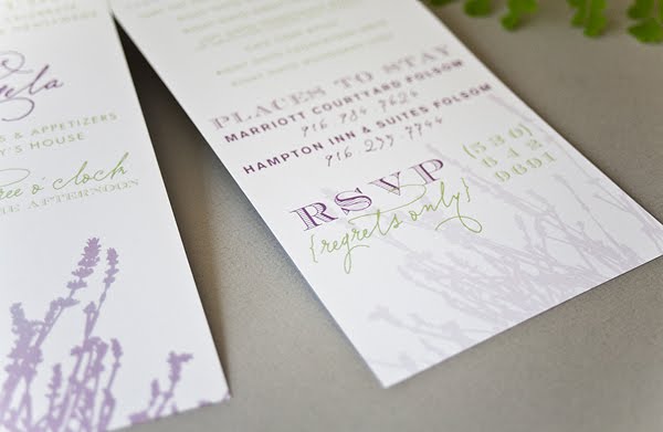 napa inspired wedding reception invitation