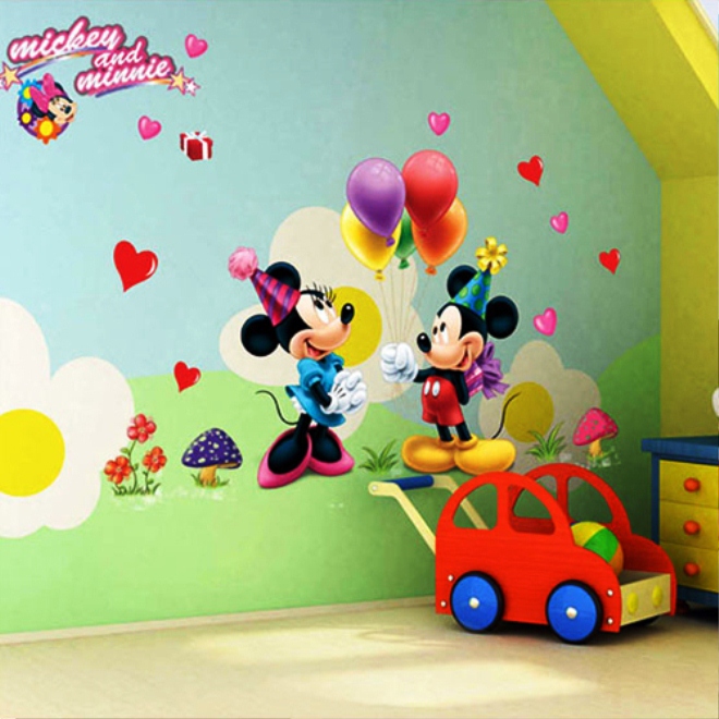 ... : 10 wallpaper dinding yang lucu motif mickey mouse untuk kamar anak