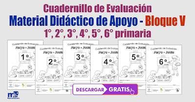 Cuadernillo de Evaluación Material Didáctico de Apoyo - Bloque V Primaria