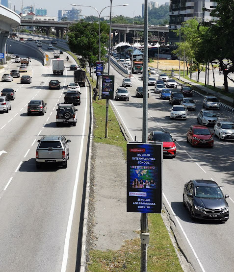 Rocklin International School Ad Kuala Lumpur Digital Billboard Advertising Jalan Cheras LED Screen Advertising