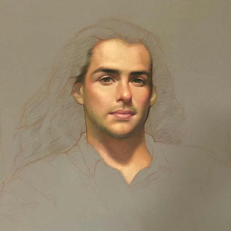 Drawing a Portrait in Oil Pastel · Art Prof