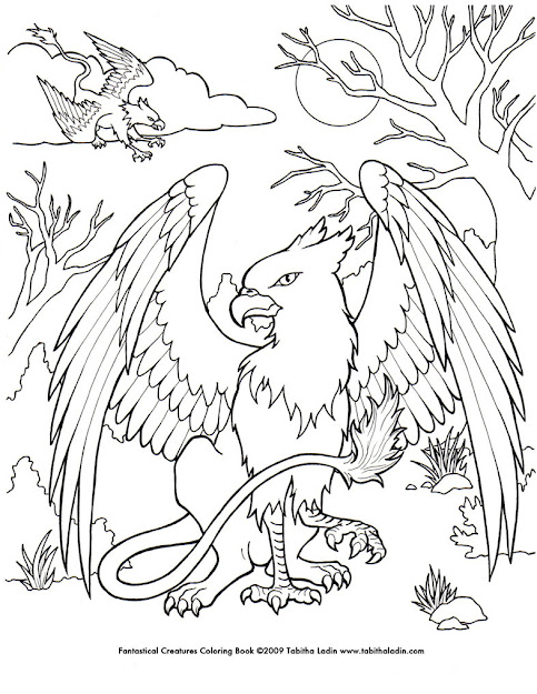 Page From My Fantastical Creatures Coloring Book Hand Drawn With Ink On