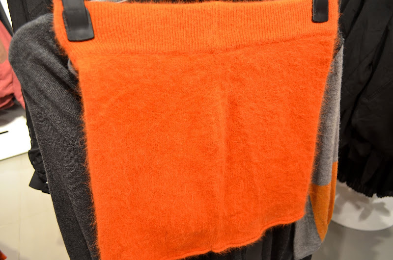 orange wool skirt at hm