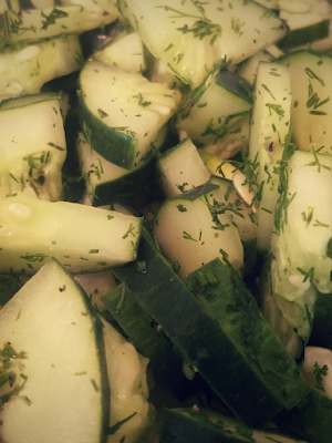 A Summer Solstice Dinner Party 2018: Cucumber Dill Salad