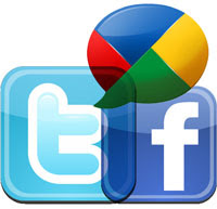 widget redes sociais