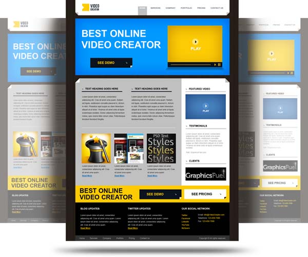 Free Editable PSD Website Template