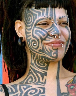 tattoo on face. Most Tribal Tattoos Best