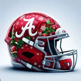 Alabama Crimson Tide Christmas Helmets