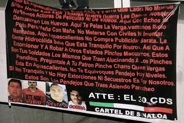 "El 30" de El Cártel de Sinaloa, les responde en Video a El CJNG en Aguascalientes