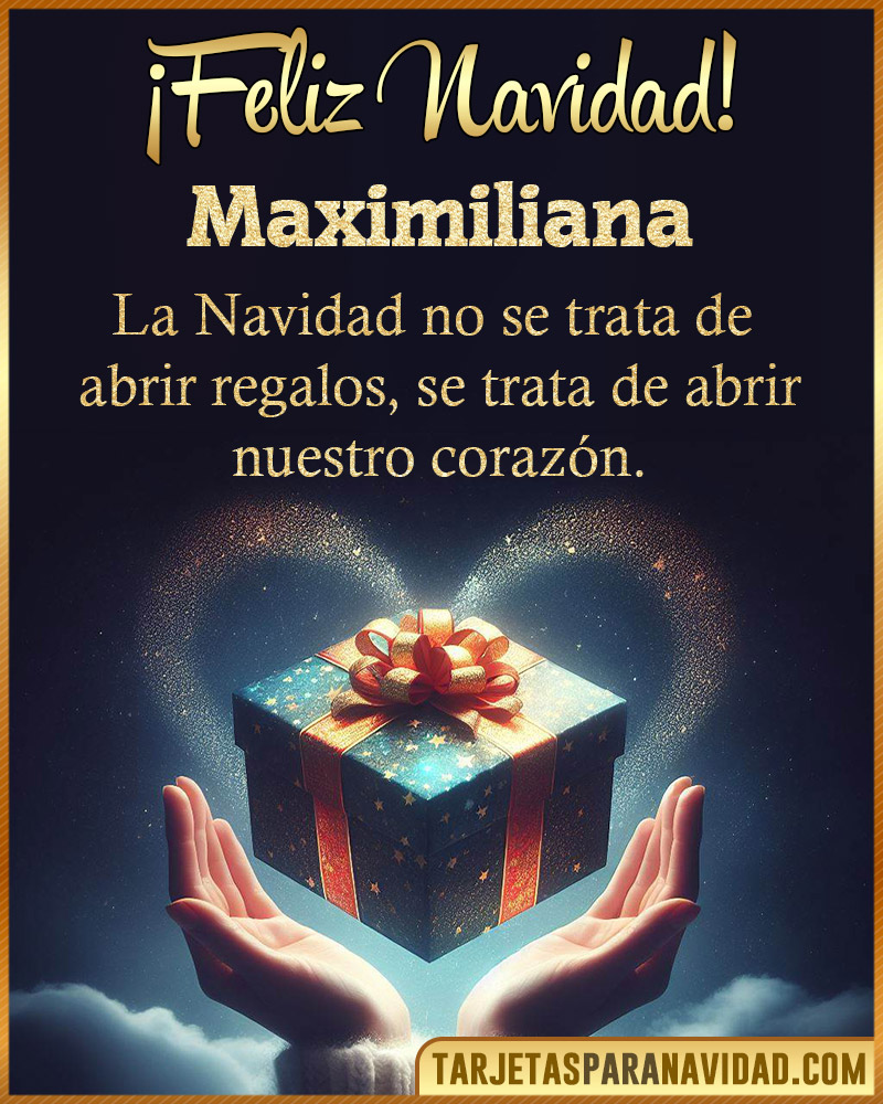 Tarjetas navideñas para Maximiliana