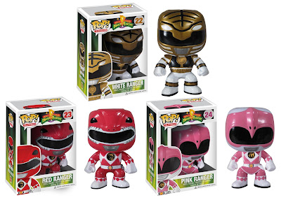 Mighty Morphin Power Rangers Pop! Television Series 1 by Funko - White Ranger, Red Ranger & Pink Ranger Vinyl Figures