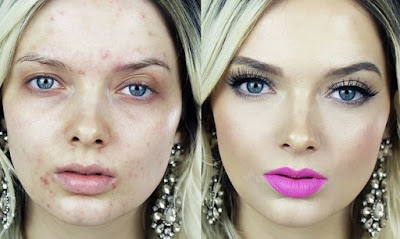 Resultado de imagem para pessoas antes e depois de uma maquiagem