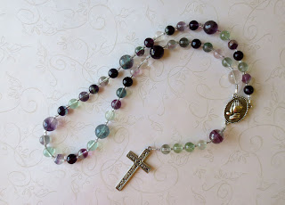 Lutheran prayer beads in fluorite