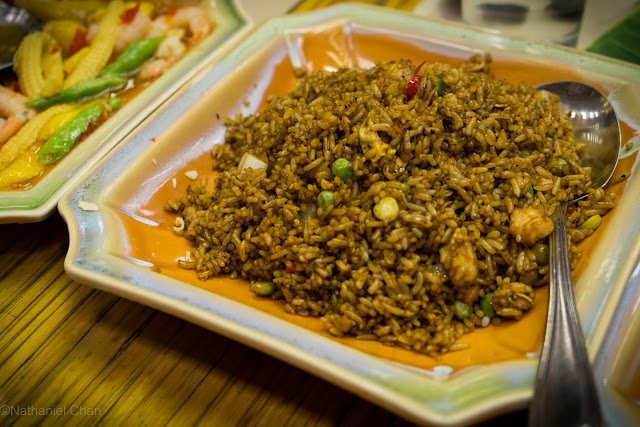 Thai Fried Rice in Banana Leaf