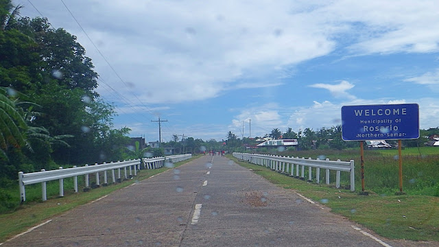 entry to Rosario town proper from the western fork intersection coming from Allen