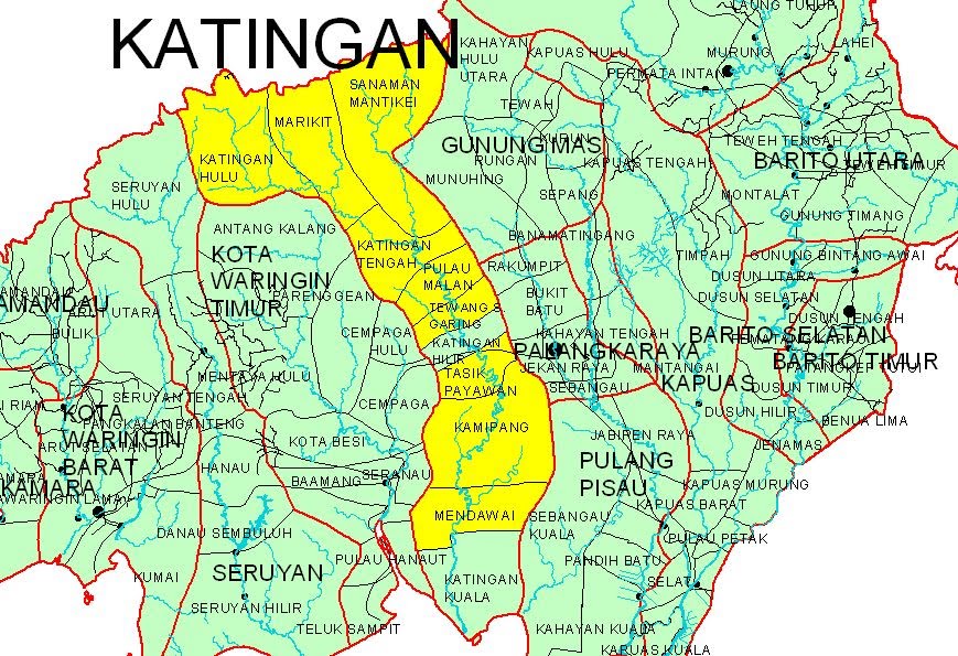 Business Map Propinsi Kalteng Kabupaten Katingan